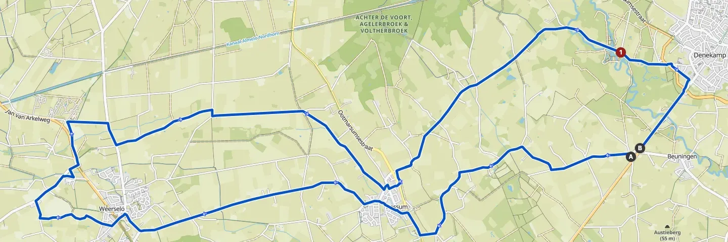 R92 – Rossum, Weerselo & ’t Stift route (30km)